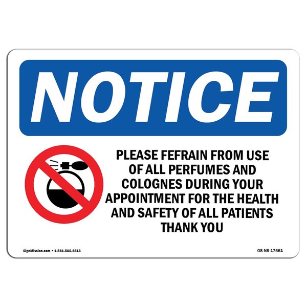 OSHA Notice Sign, 3.5" H, Please Refrain From Use Of All Sign With Symbol, Landscape, 10PK